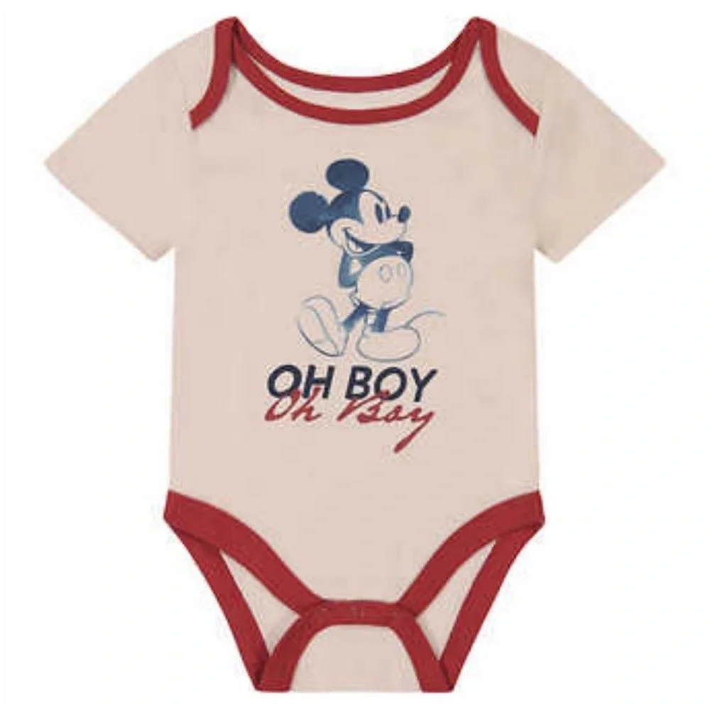 Disney Store Mickey Mouse Baby Boy 4 Piece Set  9M Bodysuit Pullover Pants